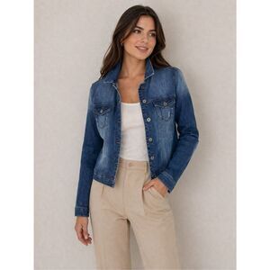 EDC Denim Jacket Blue Fitted Stretch Jean Jacket Women’s Size M/L See Notes